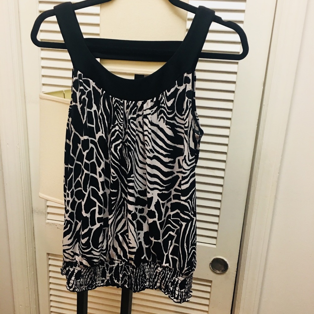 Zebra print dress tank top